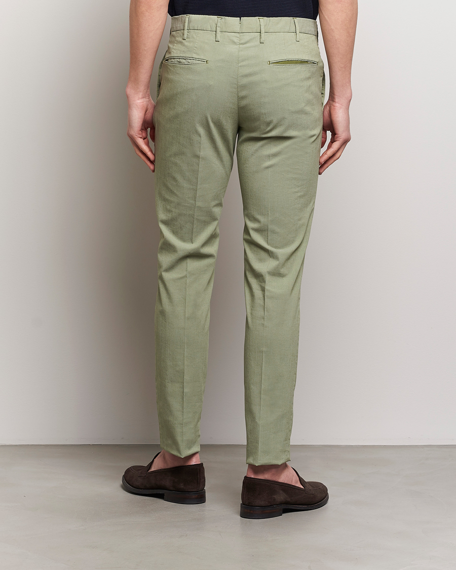 Herren | Hosen | Incotex | Slim Fit Washed Cotton Comfort Trousers Olive
