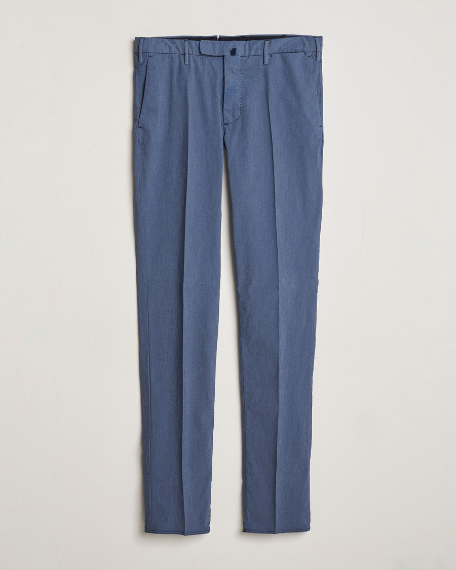 Herren | Hosen | Incotex | Slim Fit Washed Cotton Comfort Trousers Dark Blue
