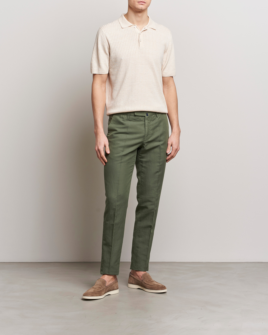 Herren | Hosen | Incotex | Slim Fit Chinolino Trousers Dark Green