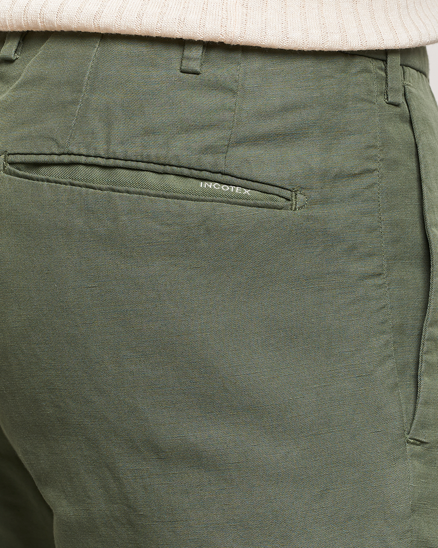 Herren | Hosen | Incotex | Slim Fit Chinolino Trousers Dark Green