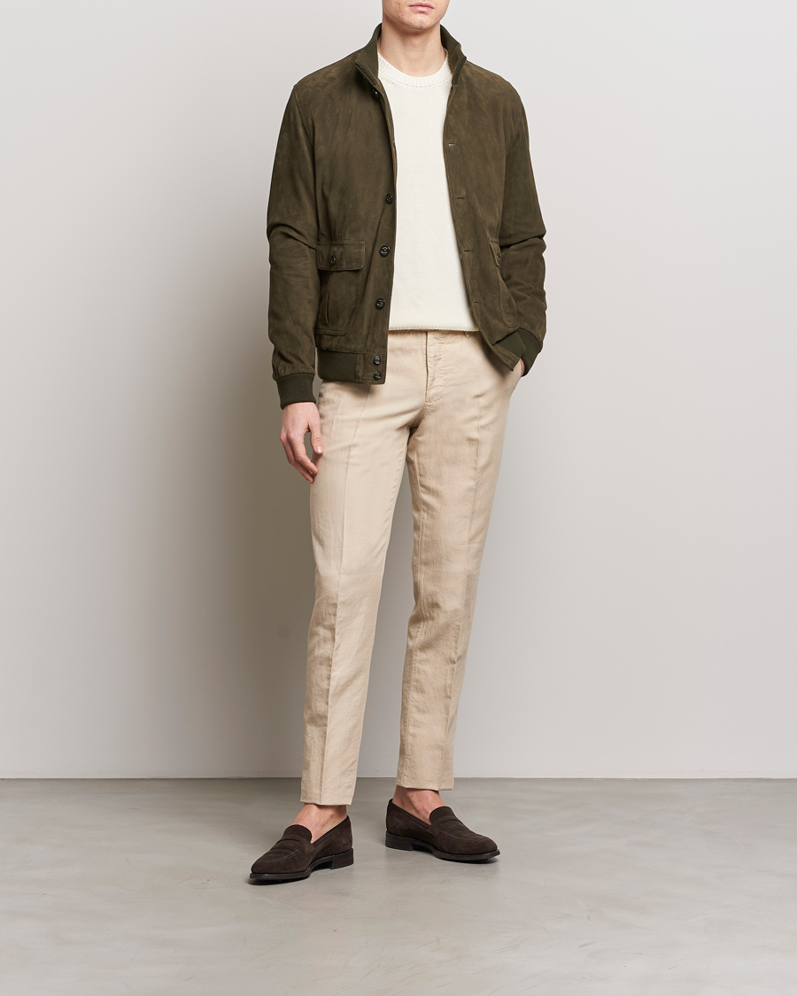 Herren | Hosen | Incotex | Slim Fit Chinolino Trousers Light Beige