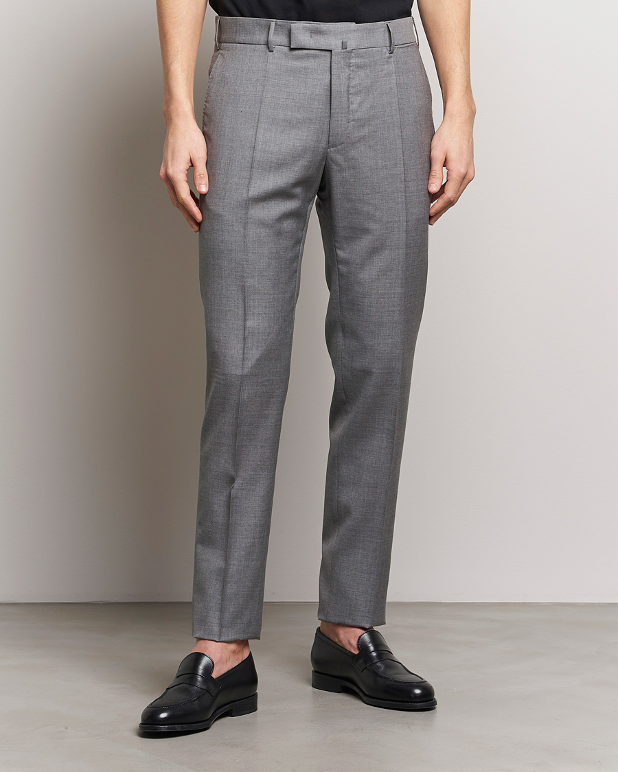 Herren | Anzughosen | Incotex | Slim Fit Tropical Wool Trousers Light Grey