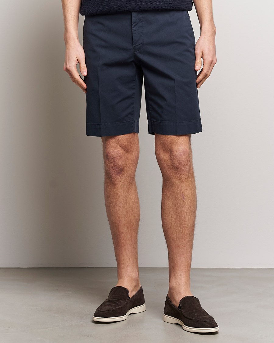 Herren | Italian Department | Incotex | Cotton Comfort Shorts Navy