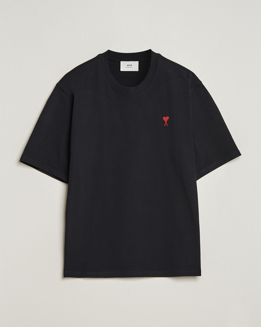 Herren | T-Shirts | AMI | Heart Logo T-Shirt Black