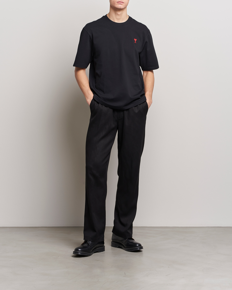 Herren | T-Shirts | AMI | Heart Logo T-Shirt Black