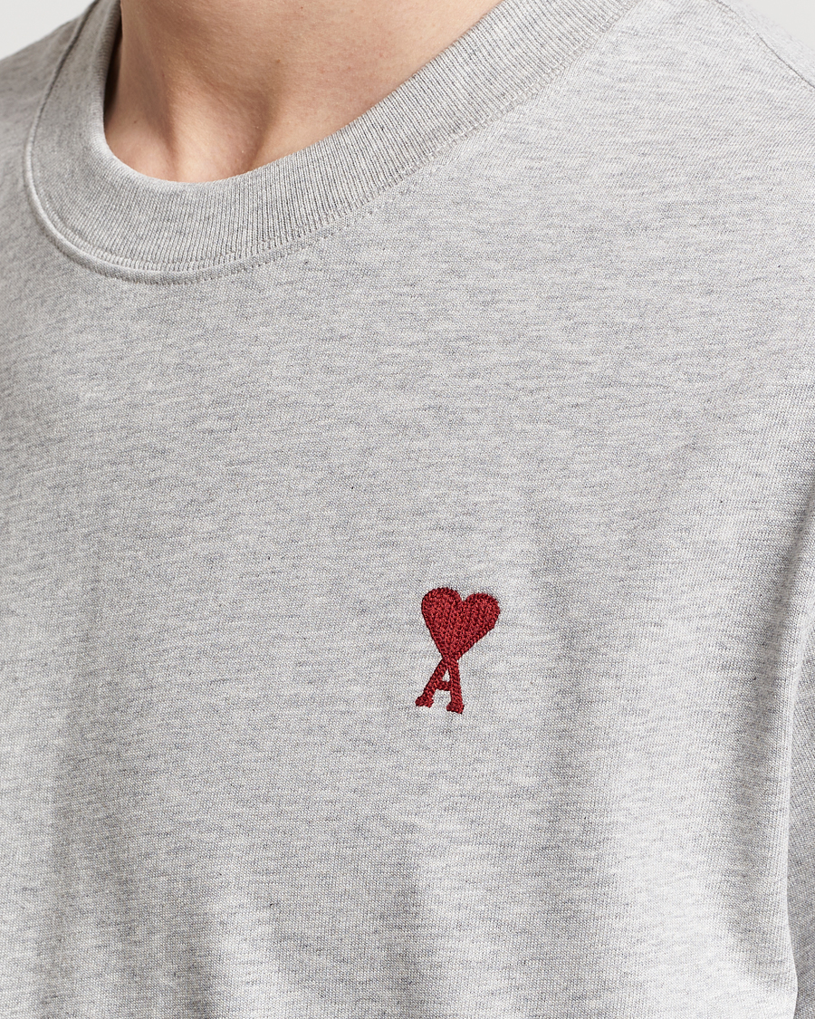 Herren | T-Shirts | AMI | Heart Logo T-Shirt Heather Grey