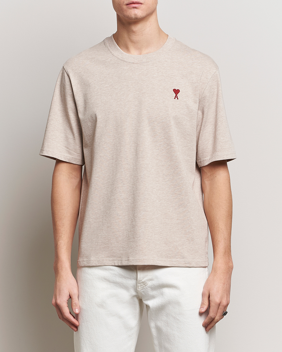 Herr |  | AMI | Heart Logo T-Shirt Heather Light Beige