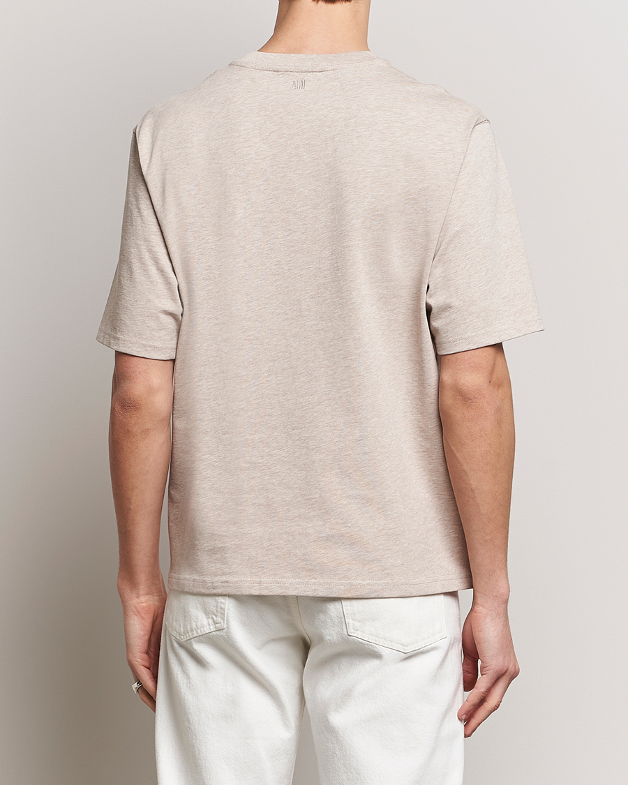 Herren | T-Shirts | AMI | Heart Logo T-Shirt Heather Light Beige