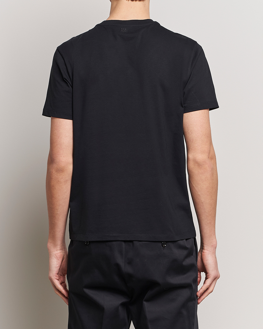 Herren | T-Shirts | AMI | Tonal Heart Logo T-Shirt Black