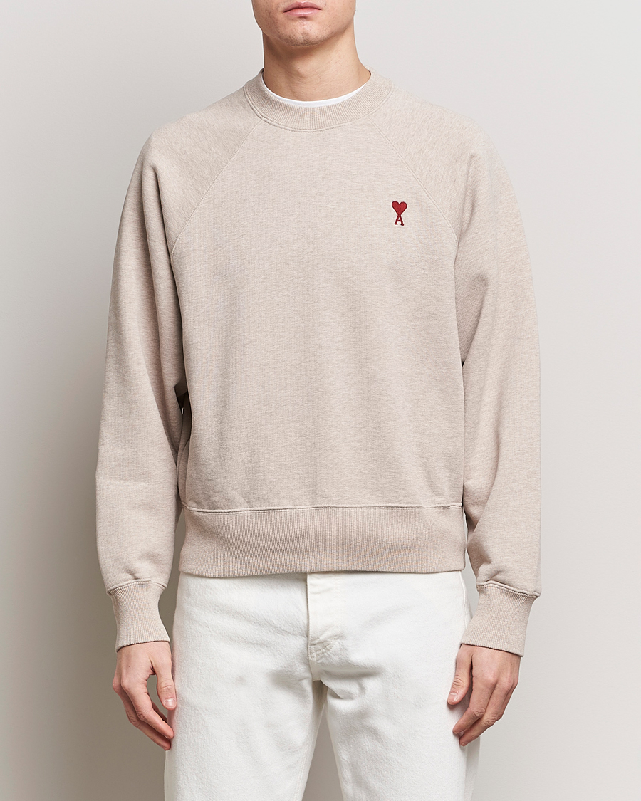 Herren | Contemporary Creators | AMI | Heart Logo Sweatshirt Heather Light Beige