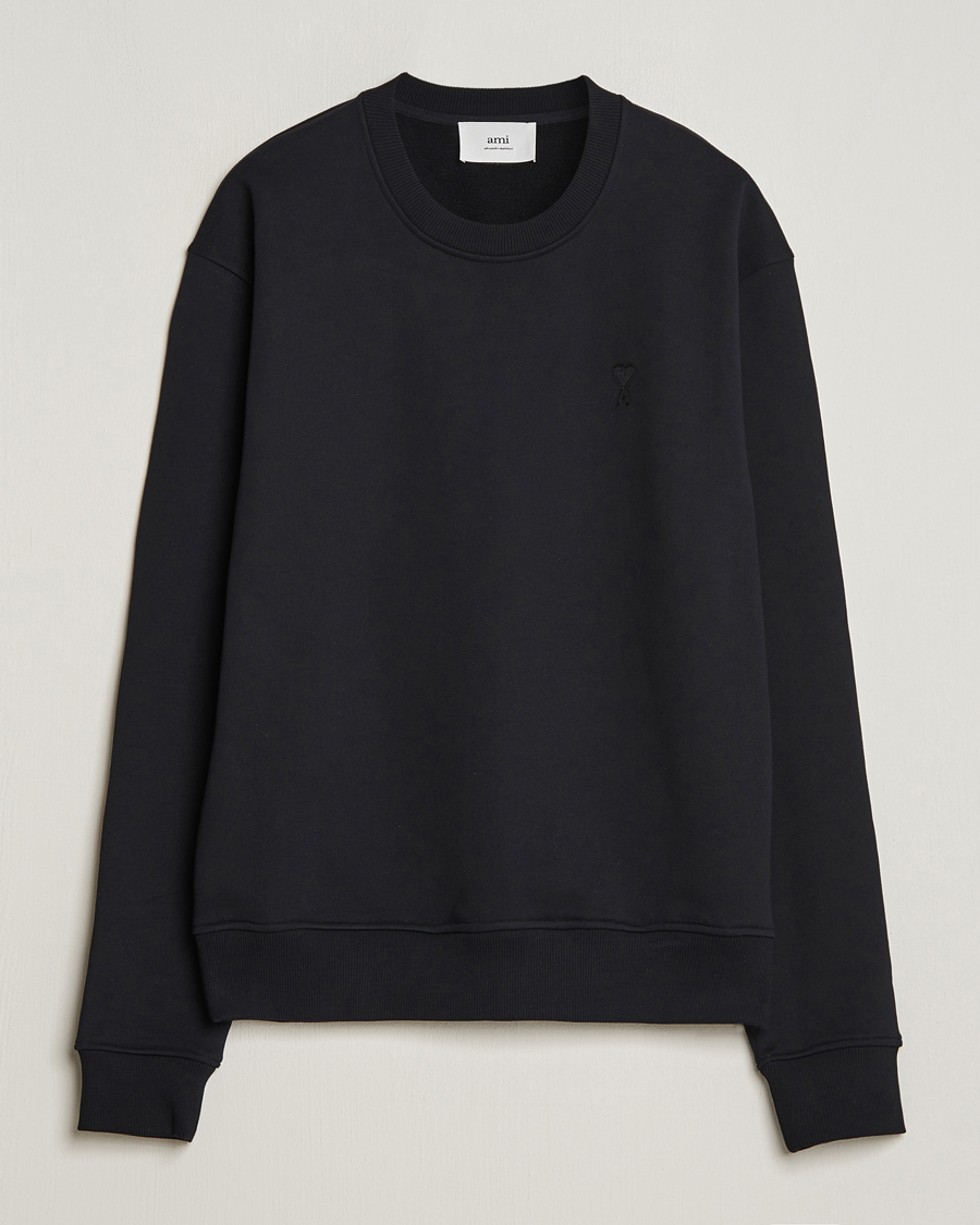 Herren | Pullover | AMI | Tonal Heart Logo Sweatshirt Black