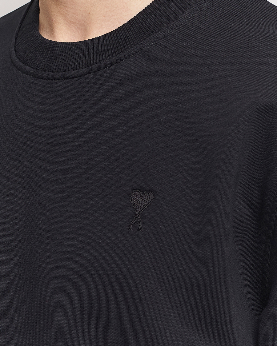 Herren | Pullover | AMI | Tonal Heart Logo Sweatshirt Black
