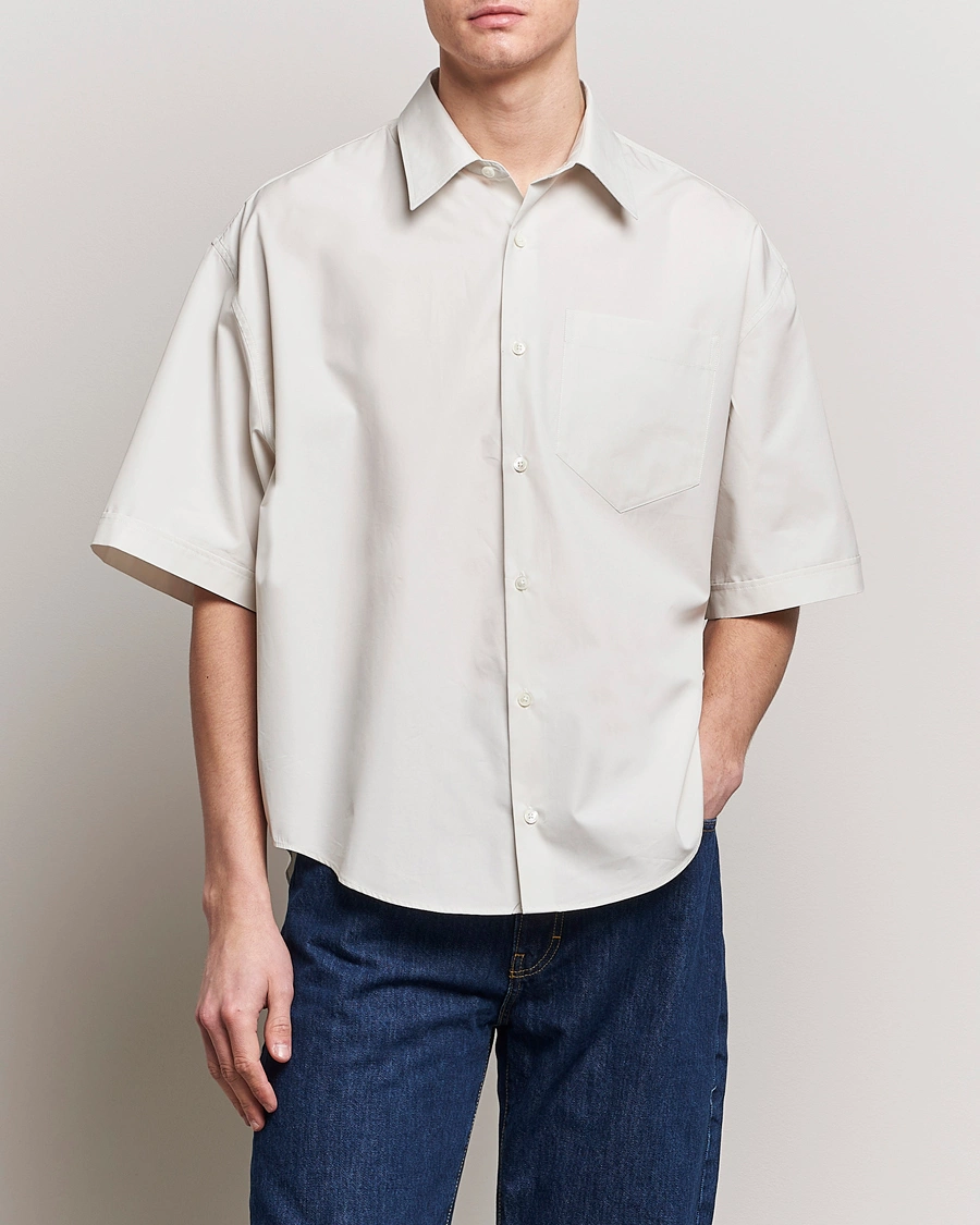 Men |  | AMI | Boxy Fit Short Sleeve Shirt Chalk White