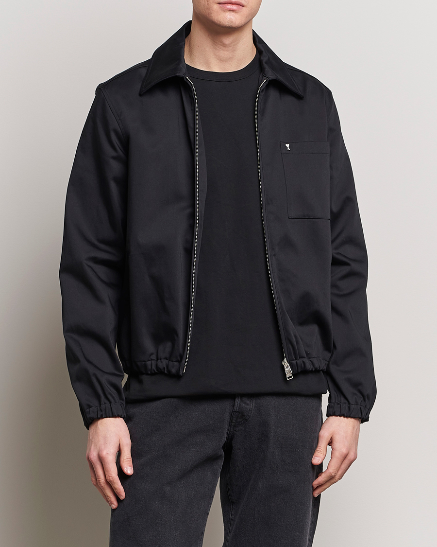 Men | Spring Jackets | AMI | Zipped Jacket Black