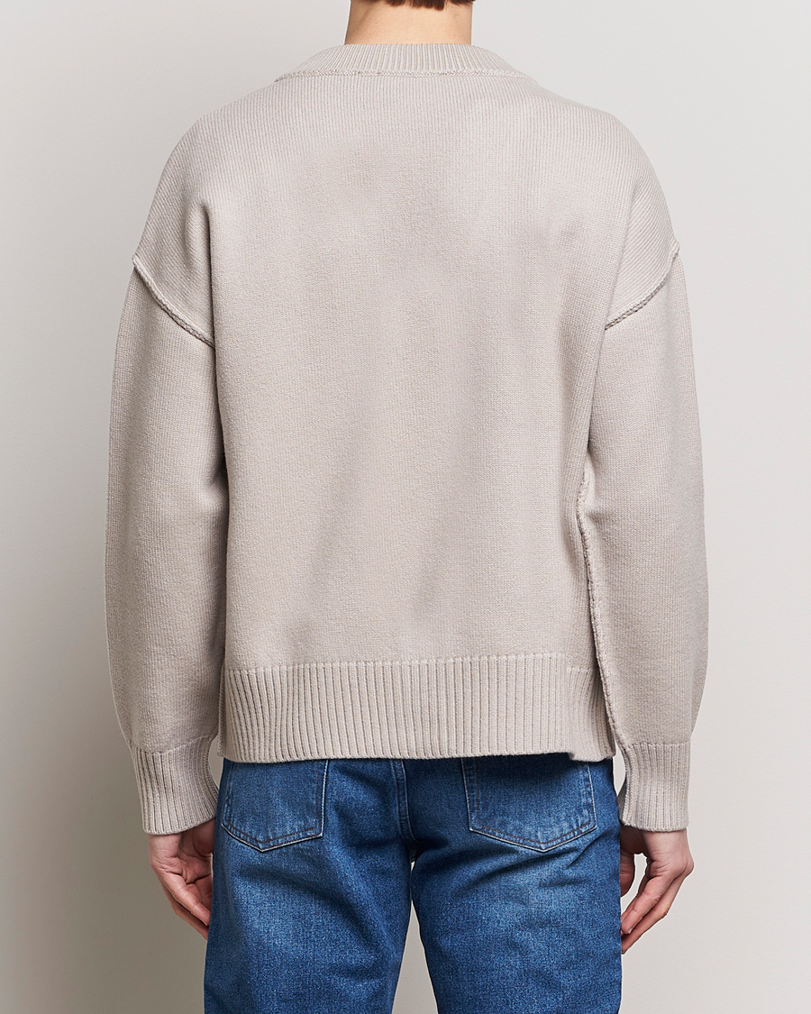 Herren | Pullover | AMI | Big Heart Wool Cardigan Light Beige