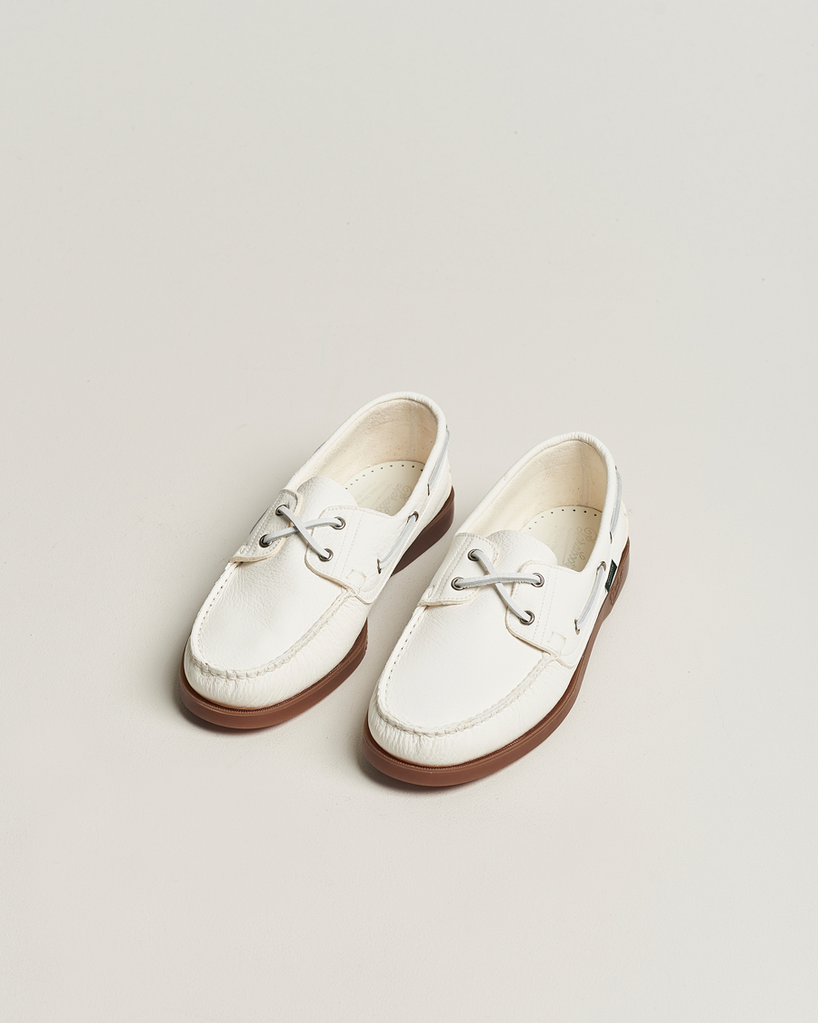 Men |  | Paraboot | Barth Boat Shoe White Deerskin