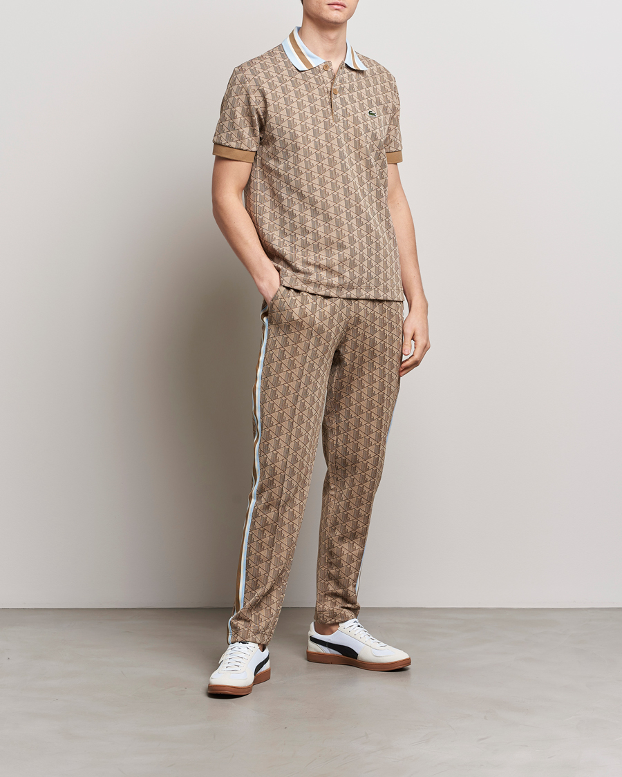 Herren | Poloshirts | Lacoste | Classic Fit Monogram Polo Croissant/Cookie
