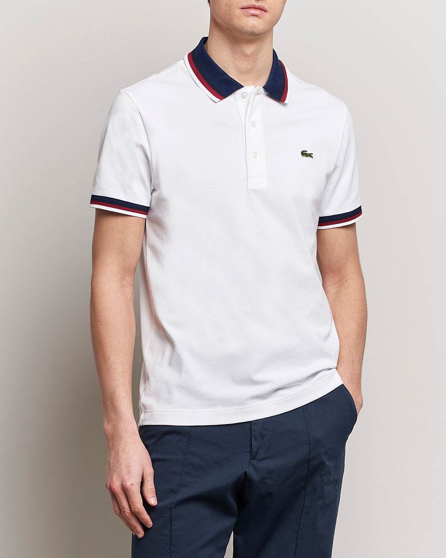 Herren |  | Lacoste | Regular Fit Tipped Polo White