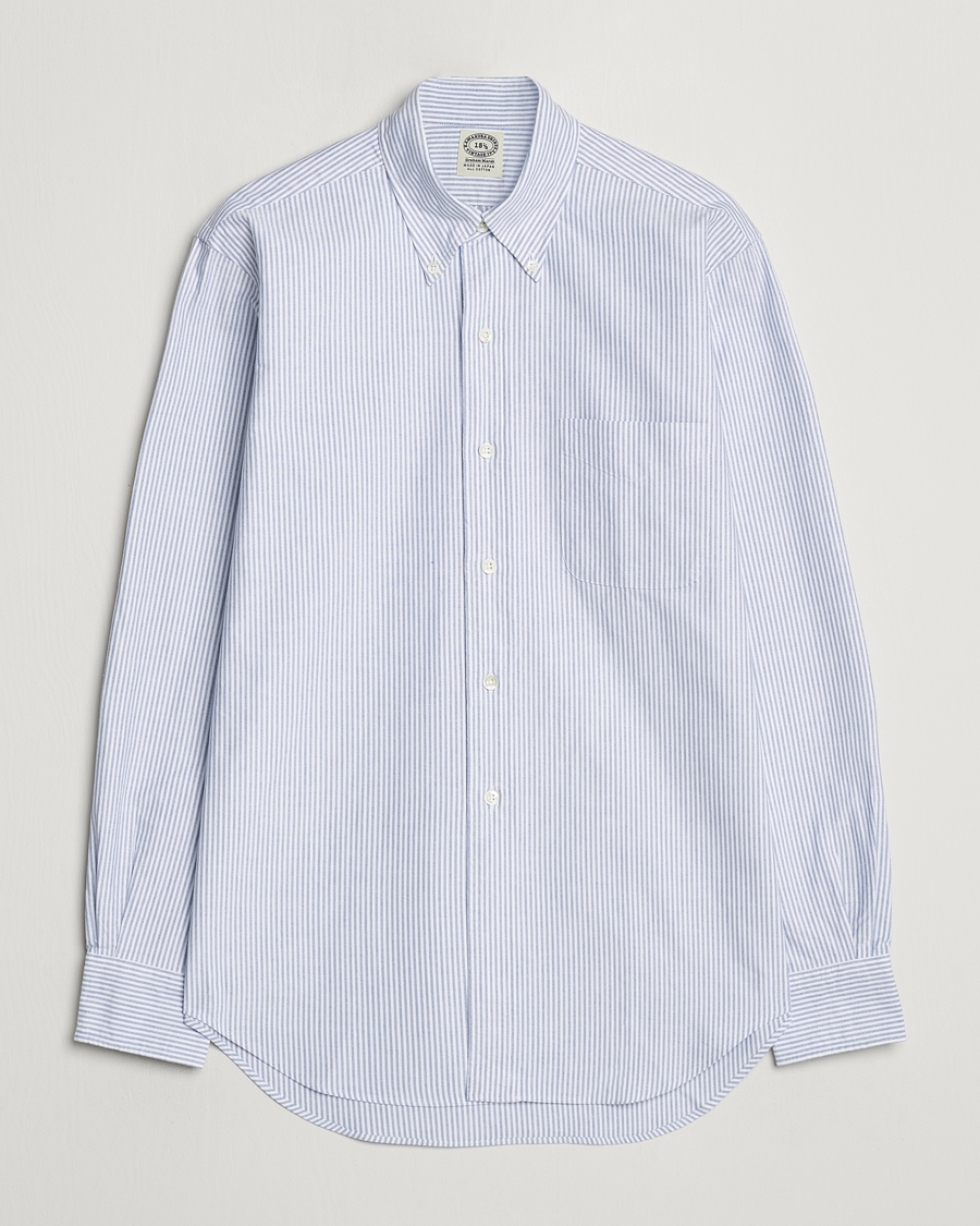 Herren | Hemden | Kamakura Shirts | Vintage Ivy Oxford Button Down Shirt Blue Stripe