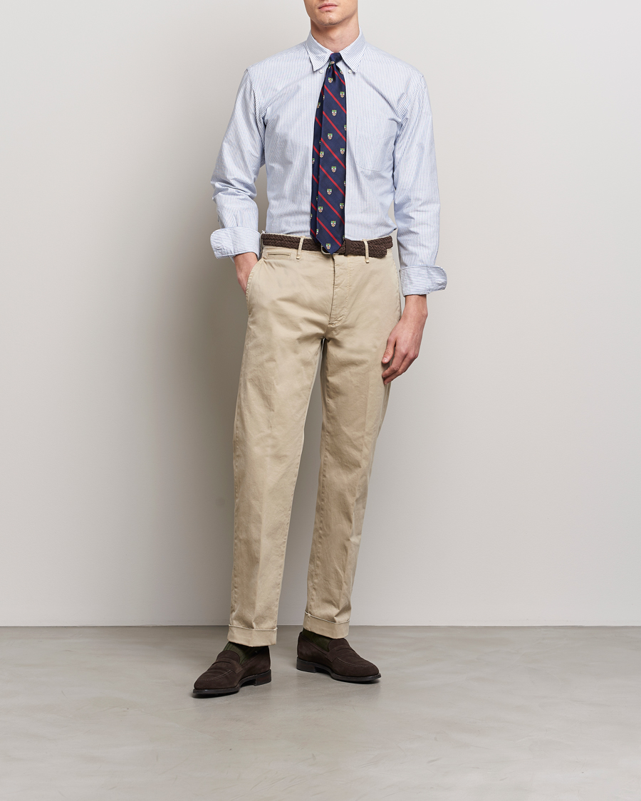 Herren | Hemden | Kamakura Shirts | Vintage Ivy Oxford Button Down Shirt Blue Stripe