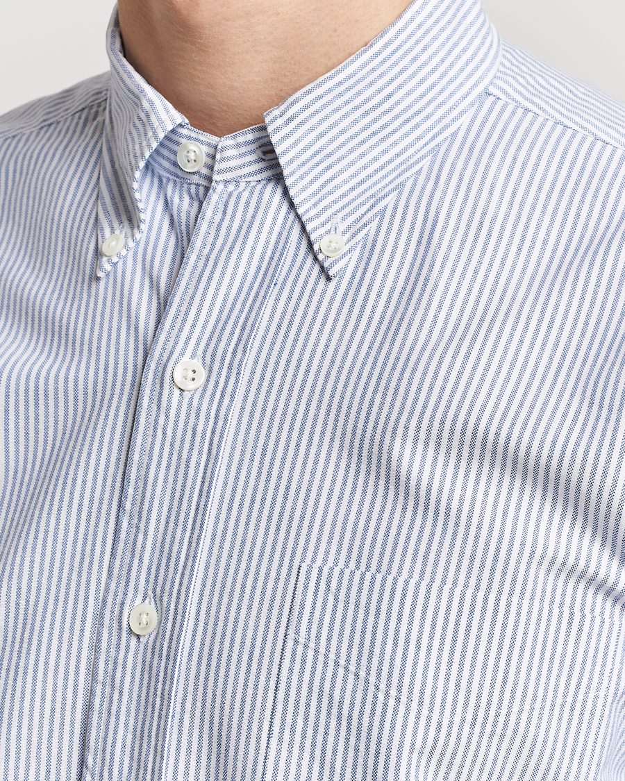 Herren | Hemden | Kamakura Shirts | Vintage Ivy Oxford Button Down Shirt Blue Stripe