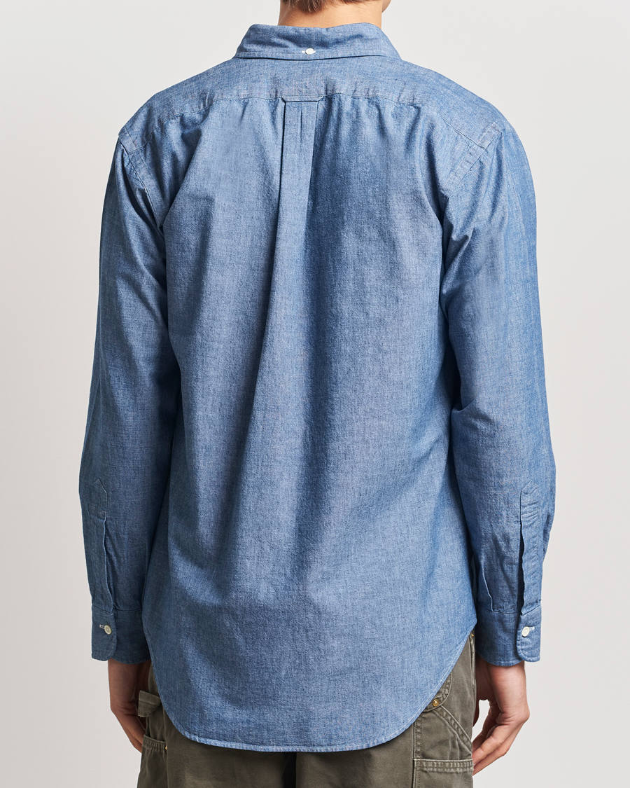 Herren | Hemden | Kamakura Shirts | Vintage Ivy Chambray Button Down Shirt Blue
