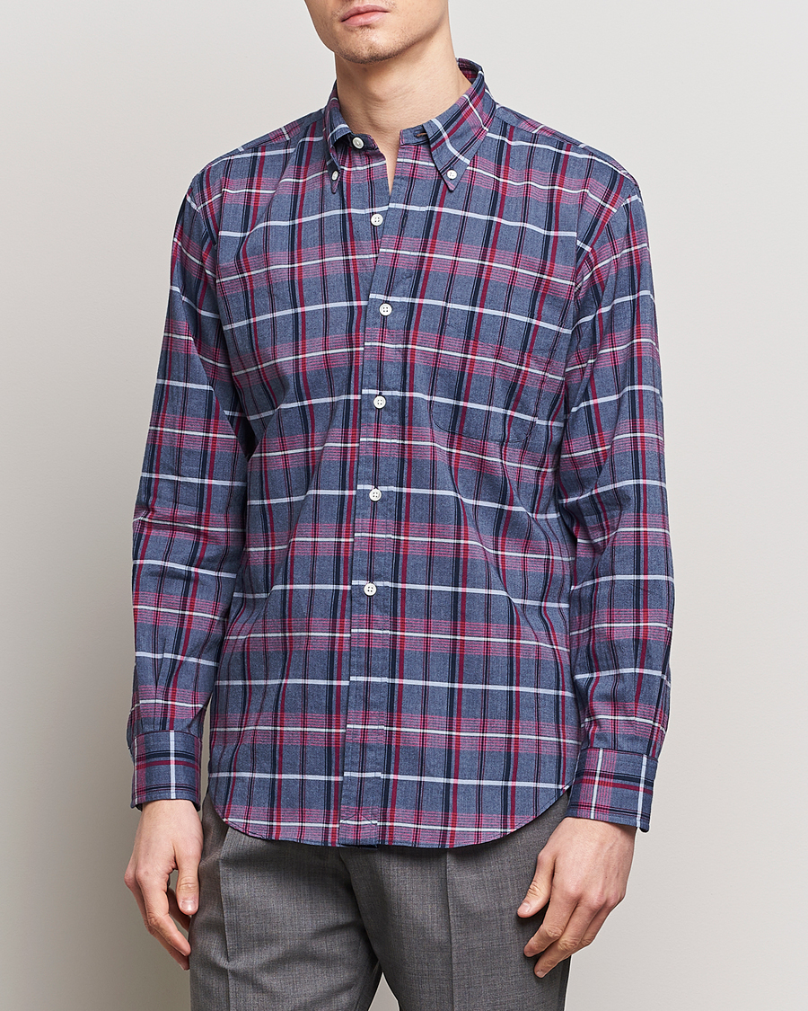 Herren | Hemden | Kamakura Shirts | Vintage Ivy Button Down Shirt Blue Madras