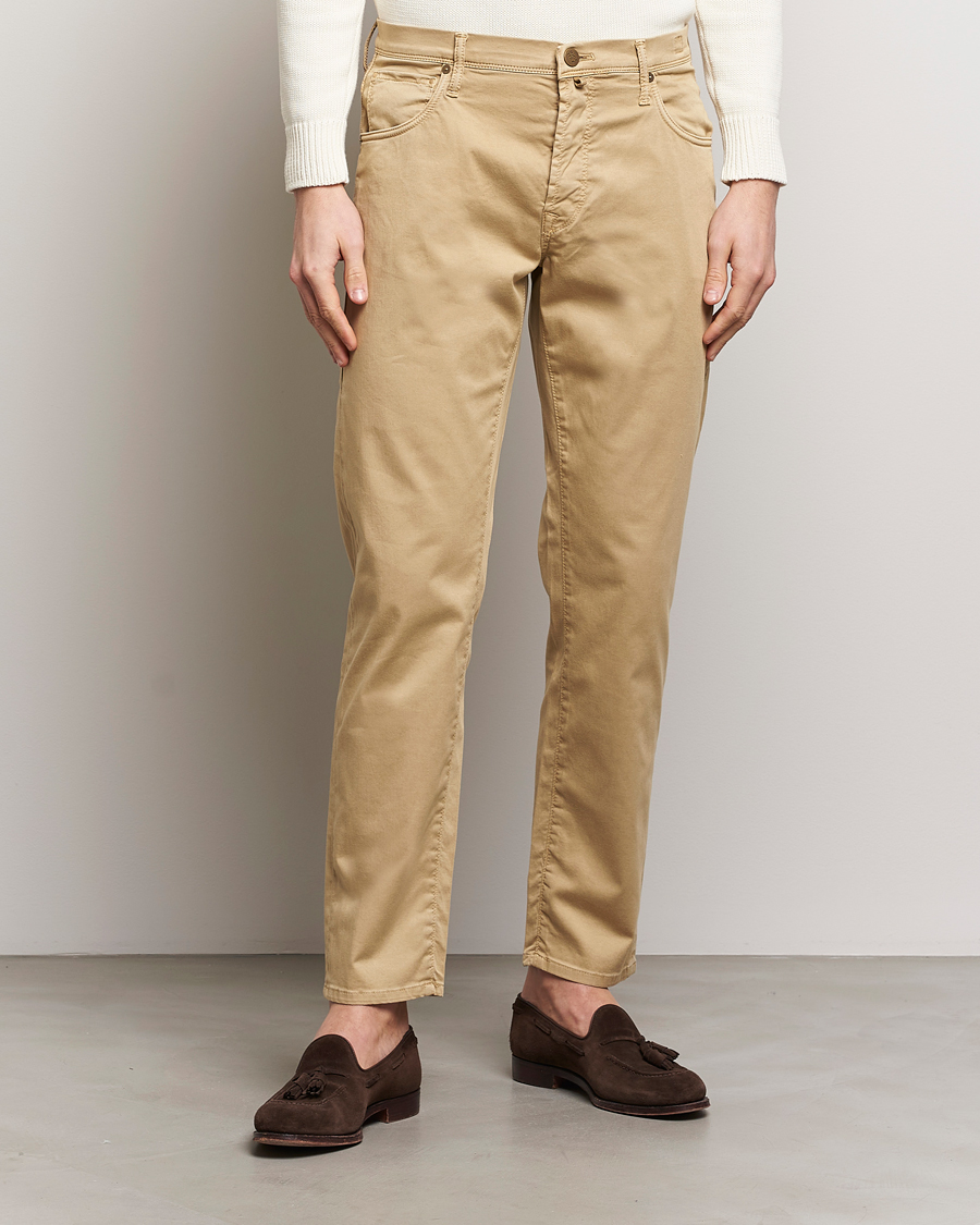 Herren |  | Incotex | 5-Pocket Cotton/Stretch Pants Beige