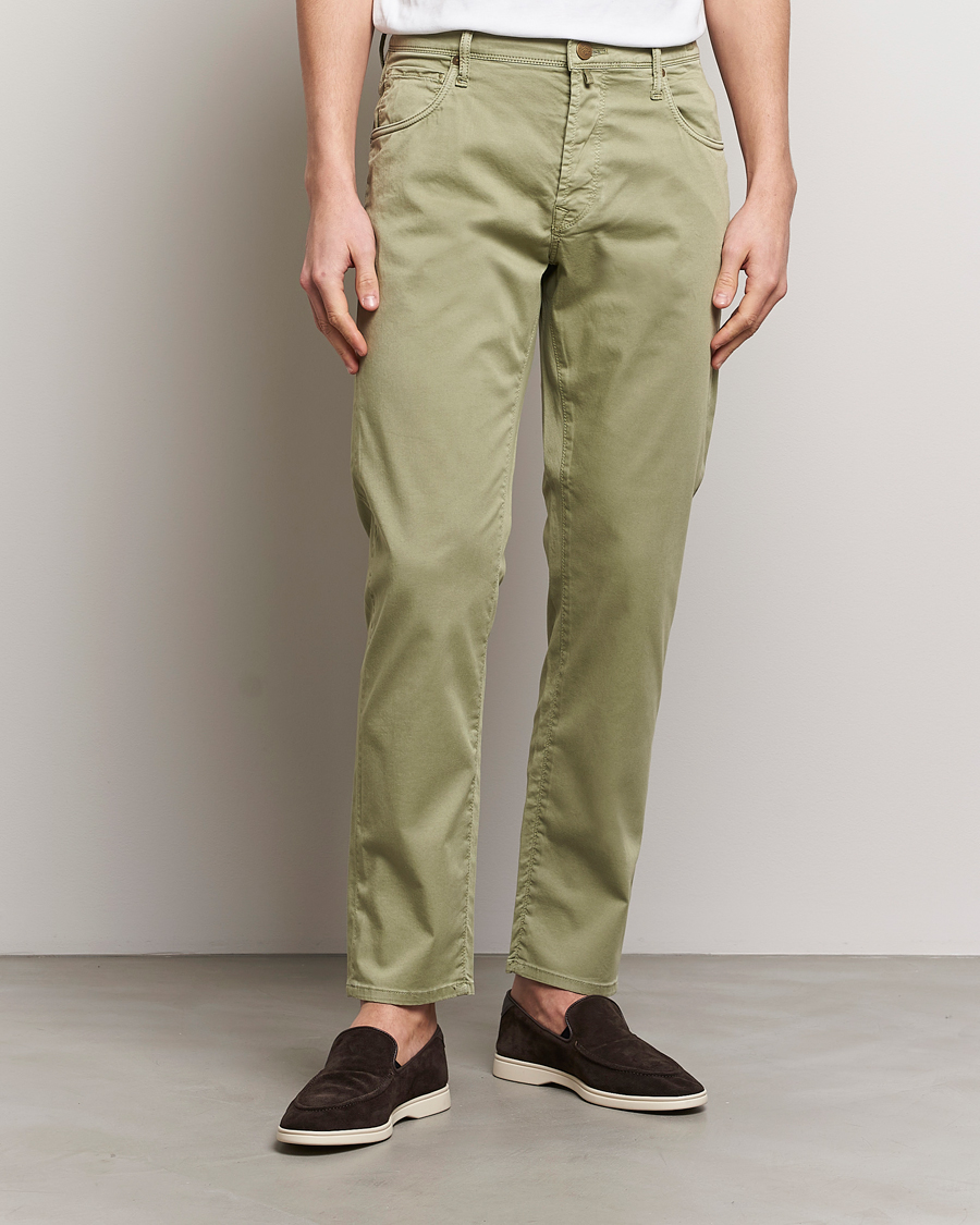 Herren | Italian Department | Incotex | 5-Pocket Cotton/Stretch Pants Sage