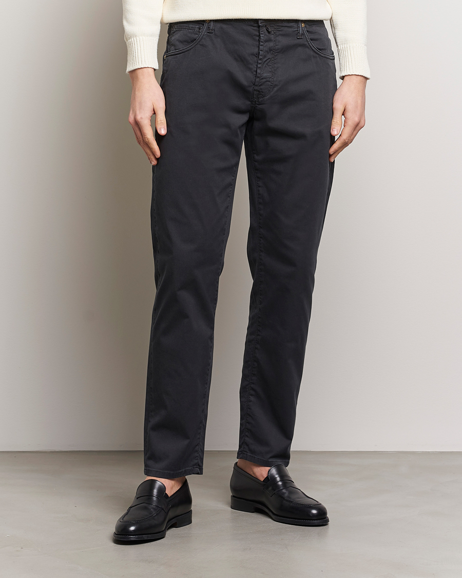 Herren | Italian Department | Incotex | 5-Pocket Cotton/Stretch Pants Black