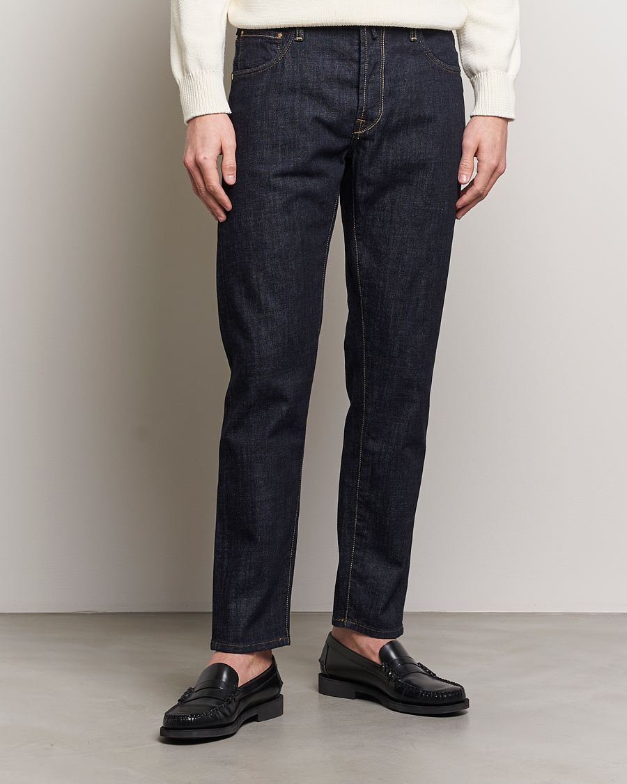 Herren | Tapered fit | Incotex | 5-Pocket Stretch Denim Dark Blue