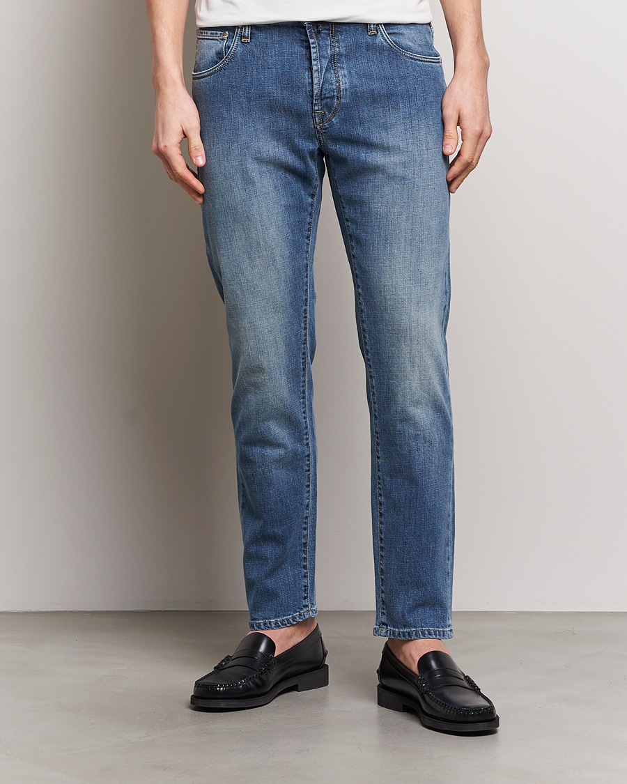 Herren | Kleidung | Incotex | 5-Pocket Stretch Denim Medium Blue