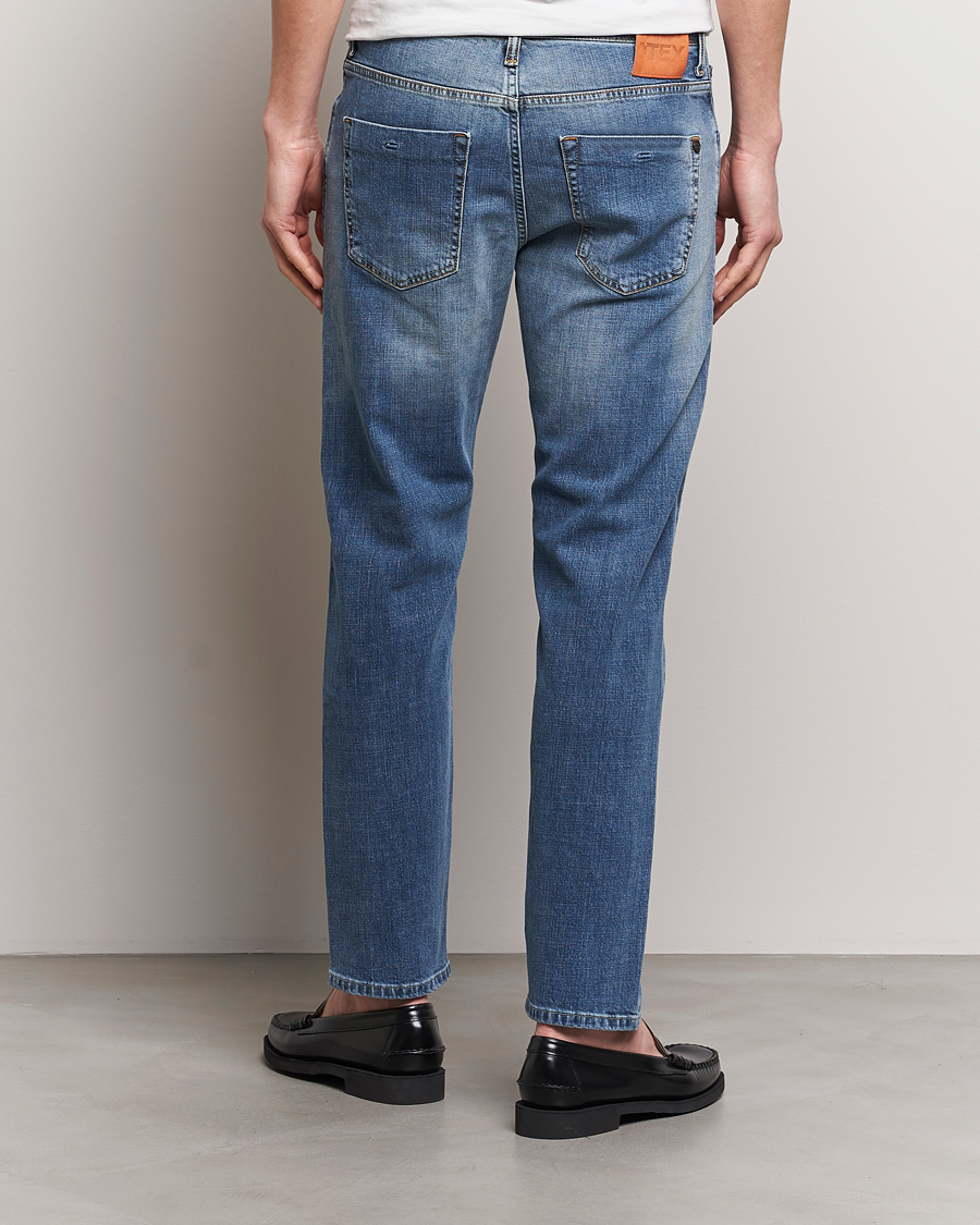 Herren | Jeans | Incotex | 5-Pocket Stretch Denim Medium Blue
