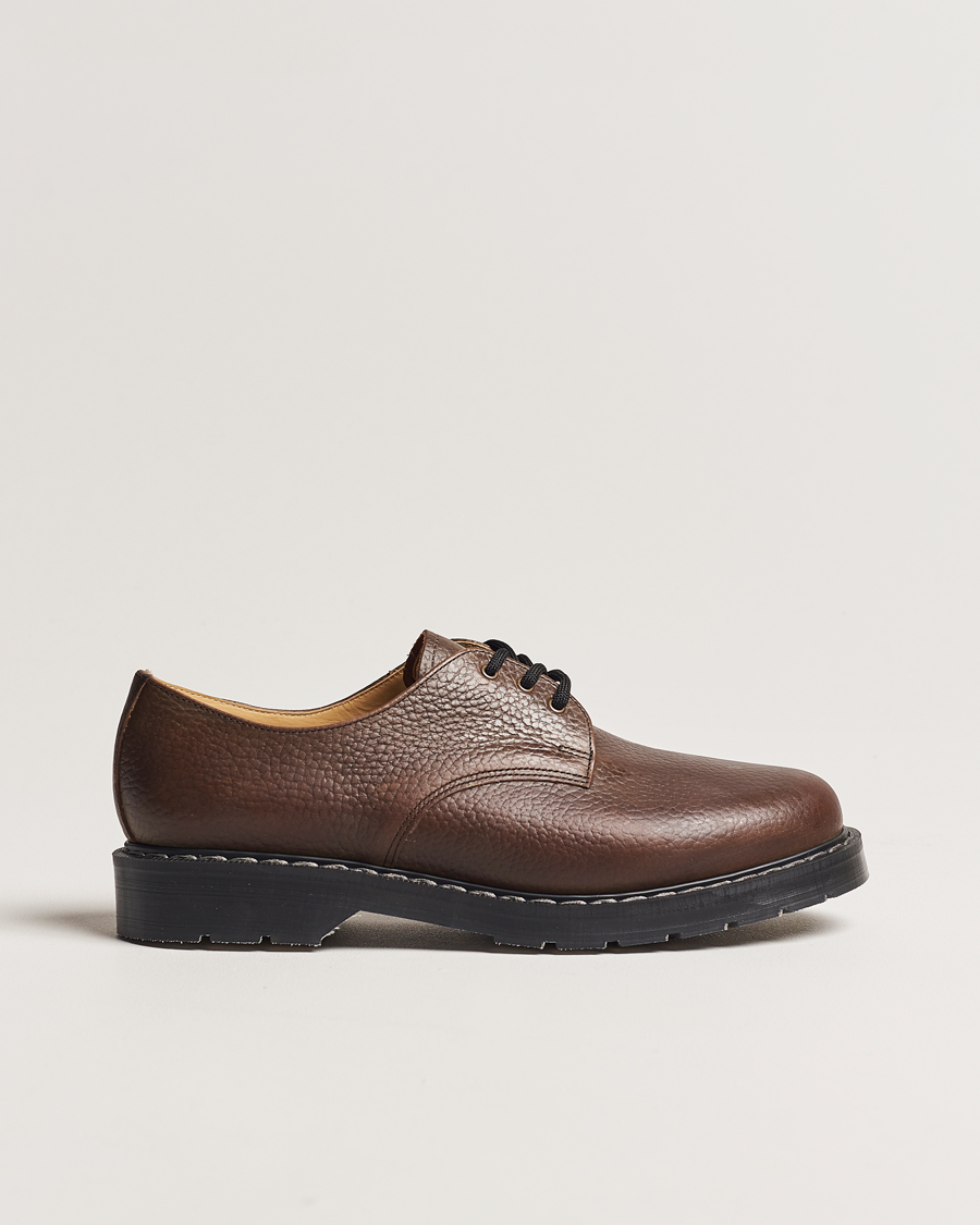 Herren | Derby | Solovair | 3 Eye Gibson Shoe Brown Grain