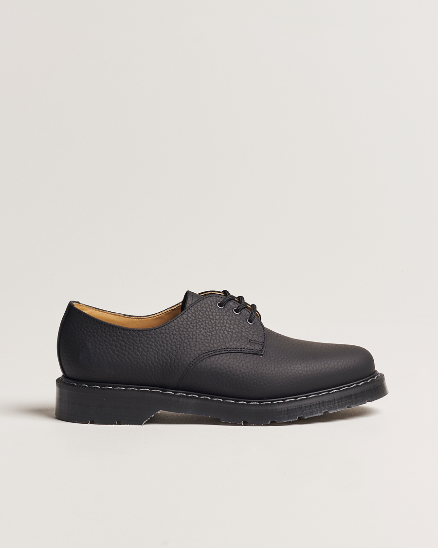Herren | Derby | Solovair | 3 Eye Gibson Shoe Black Grain