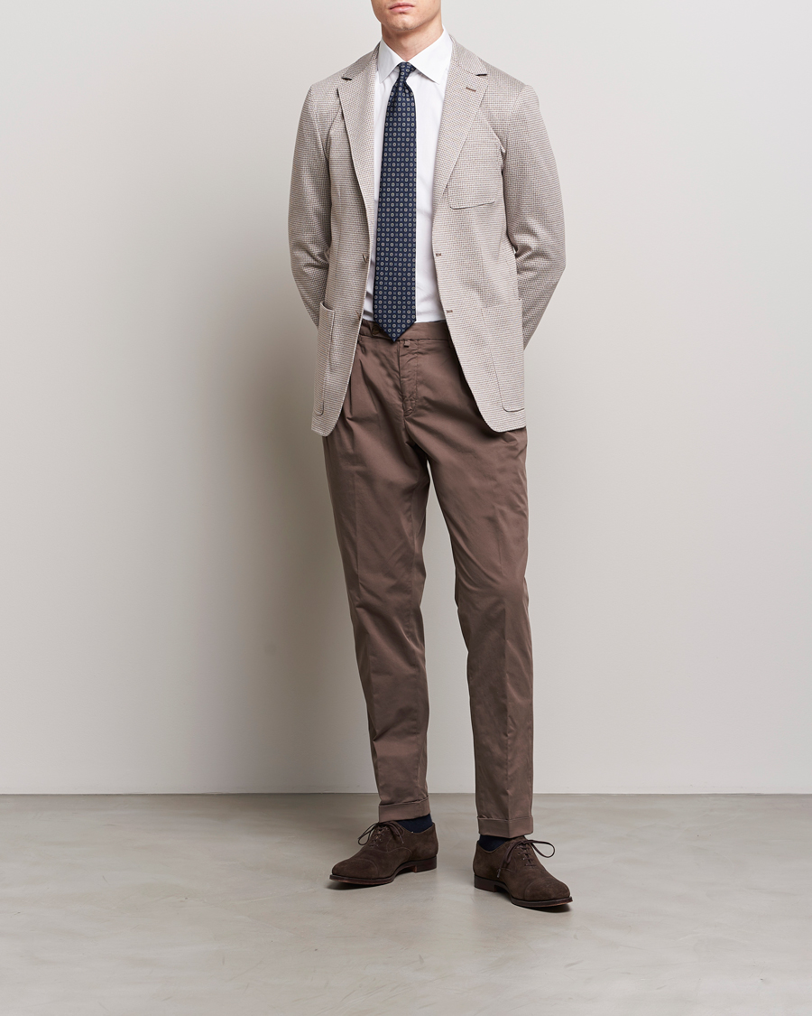 Herren | Sakkos | Canali | Micro Check Jersey Blazer Light Beige
