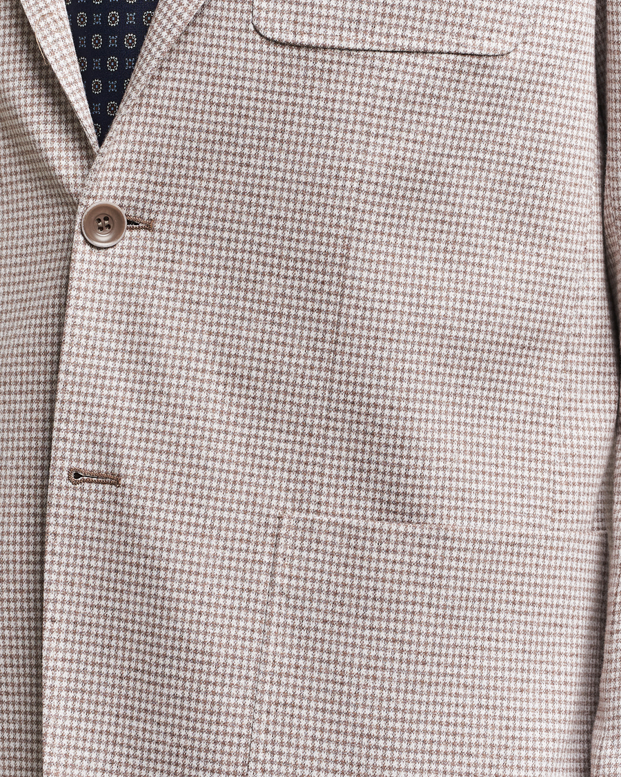 Herren | Sakkos | Canali | Micro Check Jersey Blazer Light Beige
