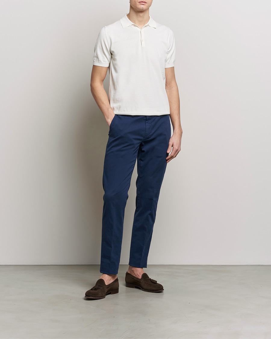 Herren | Poloshirts | Canali | Cotton Short Sleeve Polo White