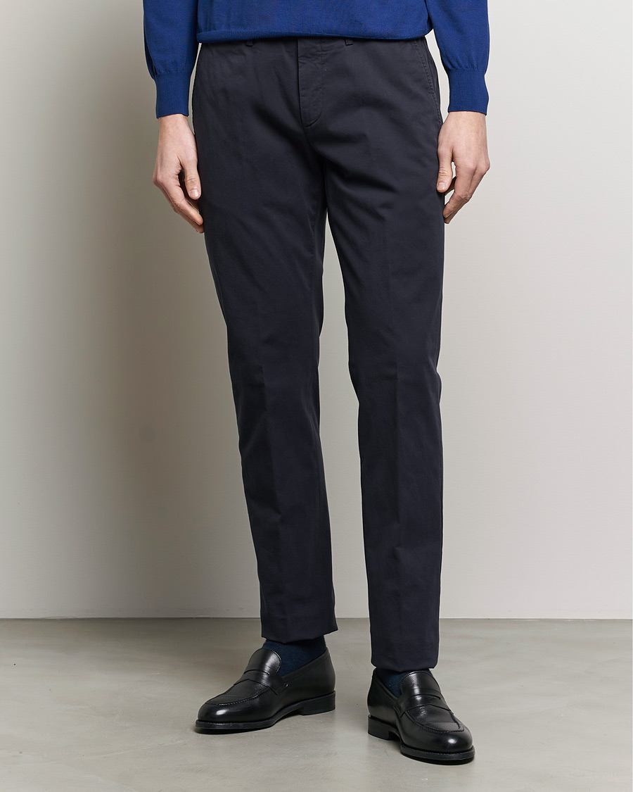 Herren | Canali | Canali | Cotton Stretch Chinos Navy