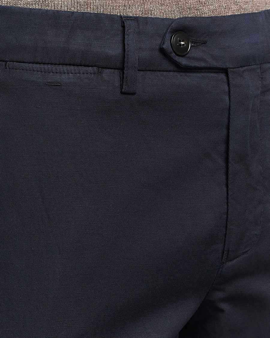 Herren | Hosen | Canali | Cotton/Linen Trousers Navy