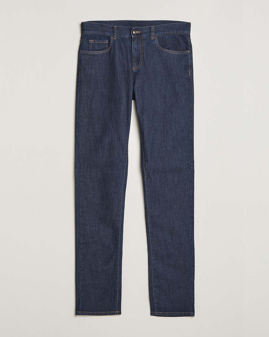 Herren | Jeans | Canali | Slim Fit 5-Pocket Jeans Dark Indigo