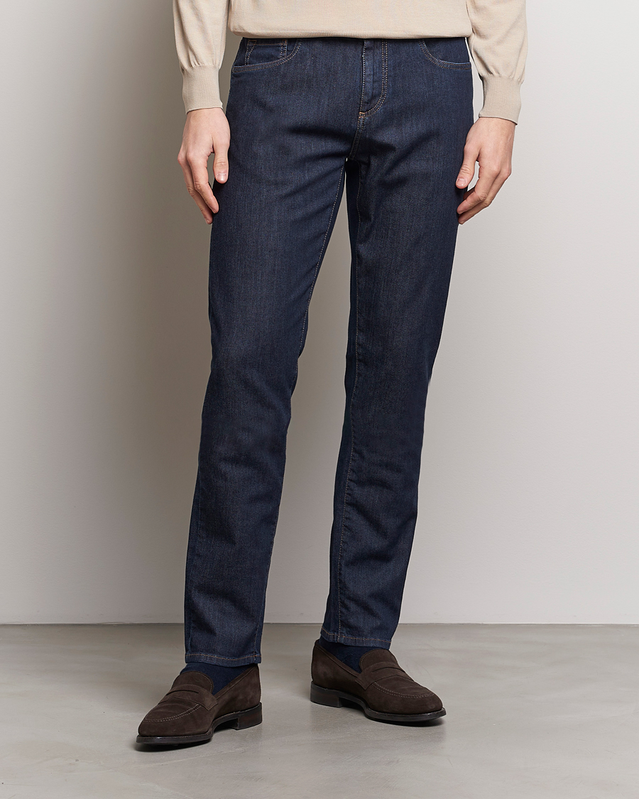 Herren | Italian Department | Canali | Slim Fit 5-Pocket Jeans Dark Indigo