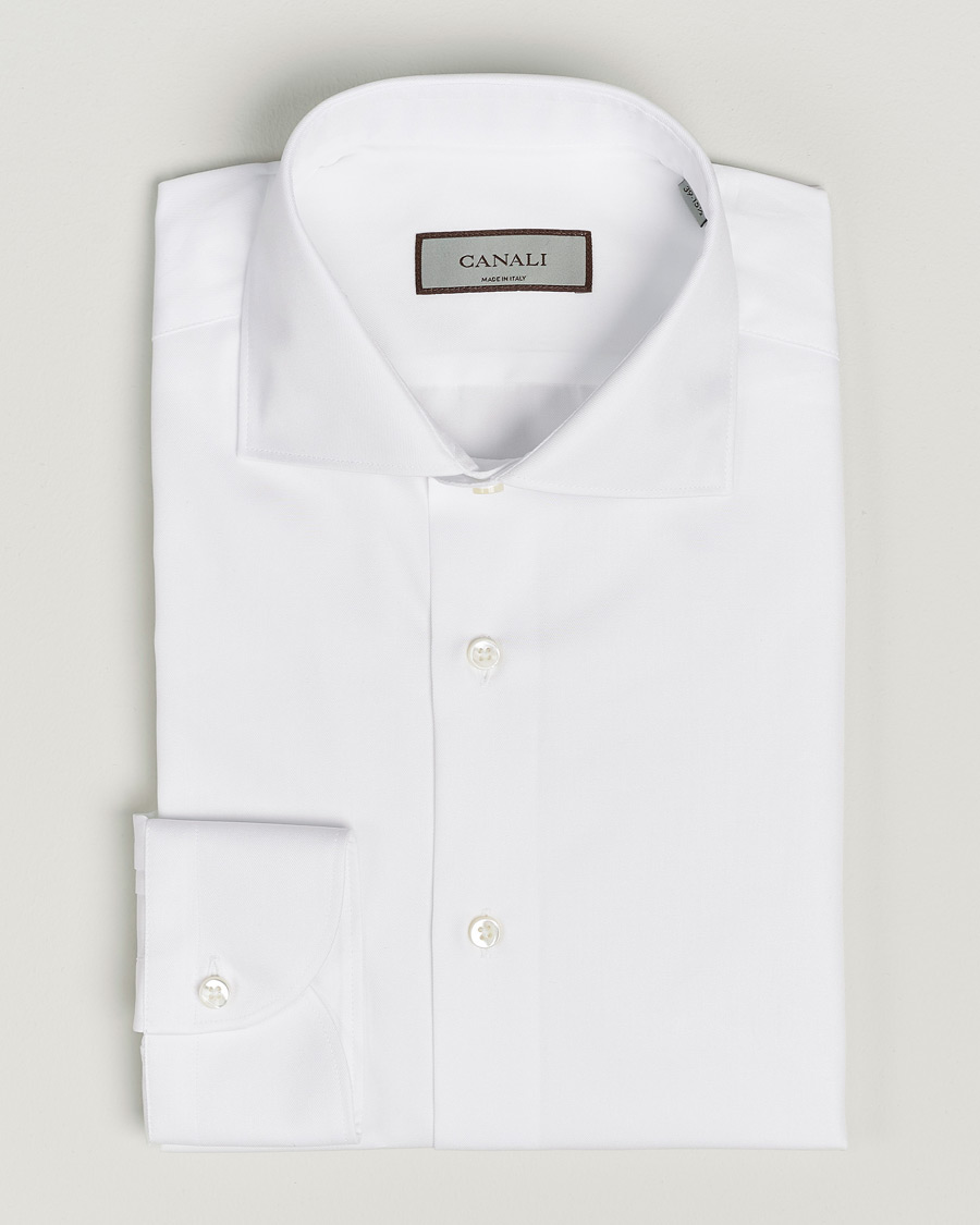 Men | | Canali | Slim Fit Cotton Shirt White