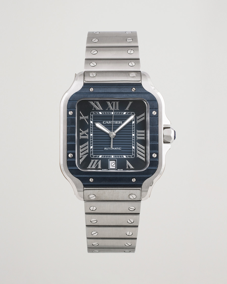 Herren | Cartier Pre-Owned Santos De Cartier Steel WSSA0048 Silver | Cartier Pre-Owned | Santos De Cartier Steel WSSA0048 Silver