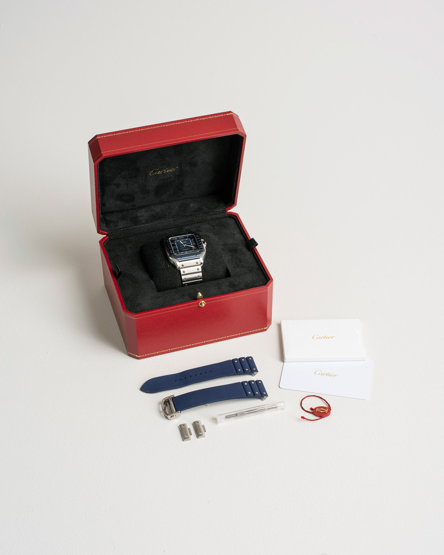 Herren | Cartier Pre-Owned Santos De Cartier Steel WSSA0048 Silver | Cartier Pre-Owned | Santos De Cartier Steel WSSA0048 Silver