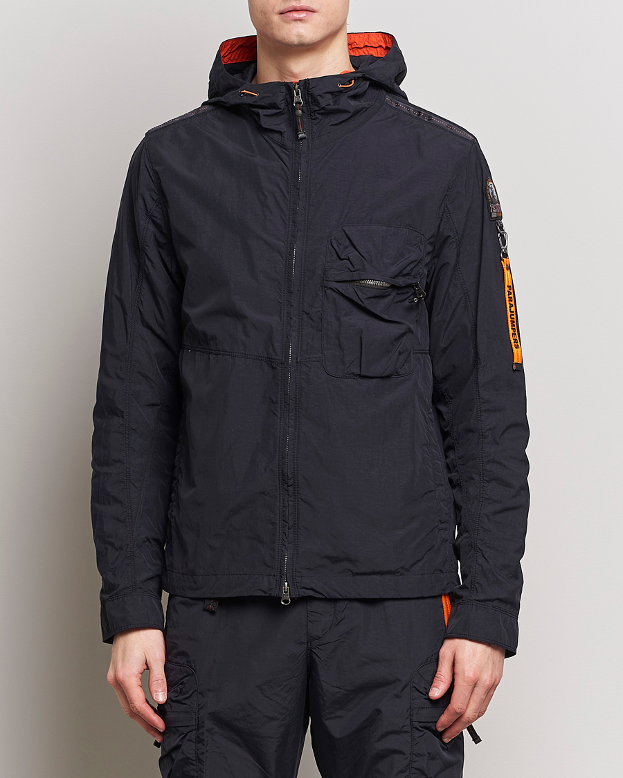 Men |  | Parajumpers | Nigel Vintage Nylon Hooded Jacket Black