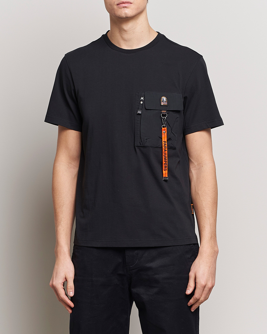 Herren | Kurzarm T-Shirt | Parajumpers | Mojave Pocket Crew Neck T-Shirt Black