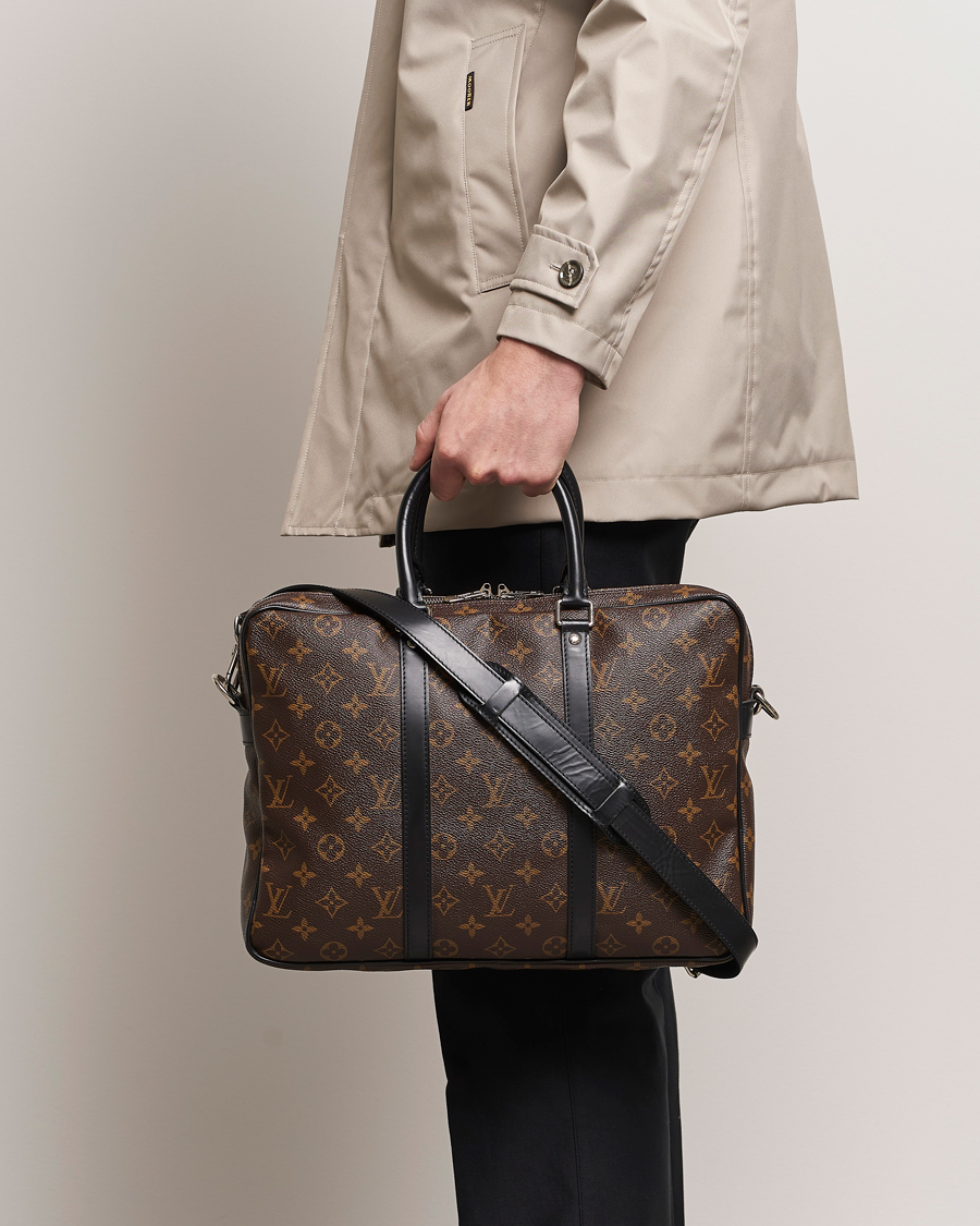 Herren | Louis Vuitton Pre-Owned Porte-Documents Voyage Briefcase Monogram Macassar | Louis Vuitton Pre-Owned | Porte-Documents Voyage Briefcase Monogram Macassar