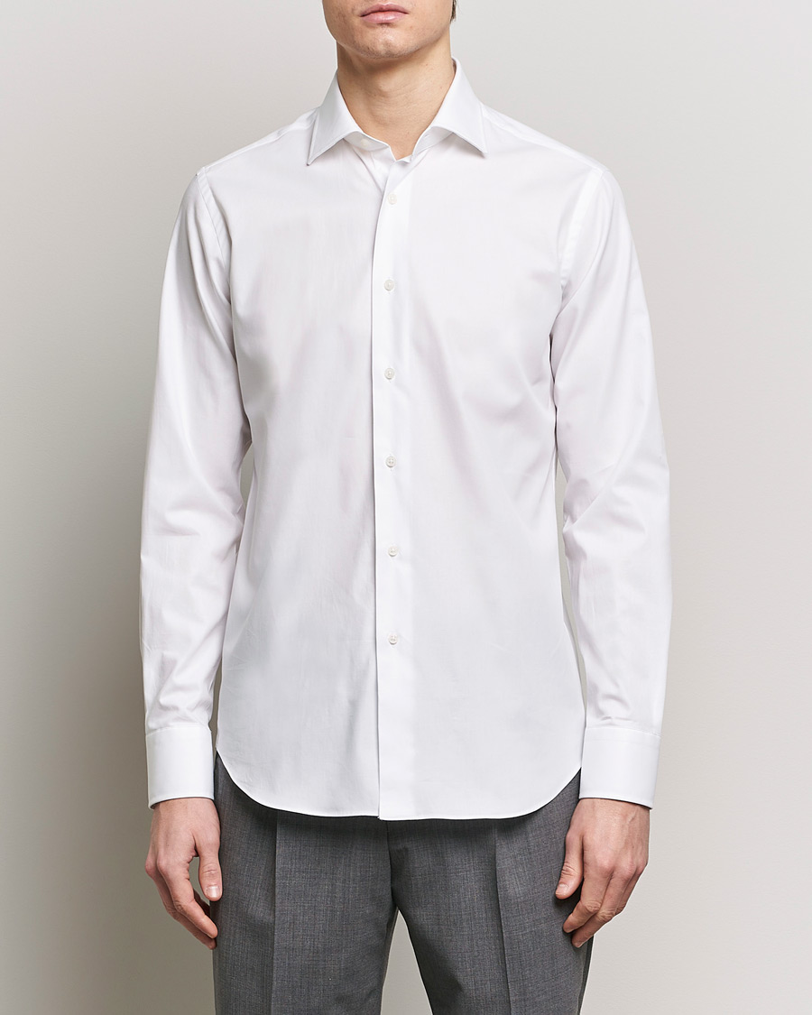 Herren | Hemden | Grigio | Cotton Twill Dress Shirt White