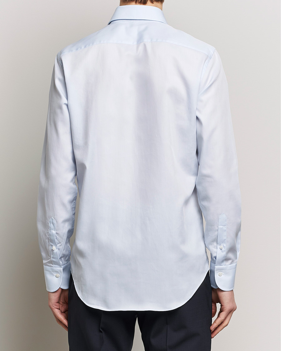 Herren | Hemden | Grigio | Cotton Twill Dress Shirt Light Blue
